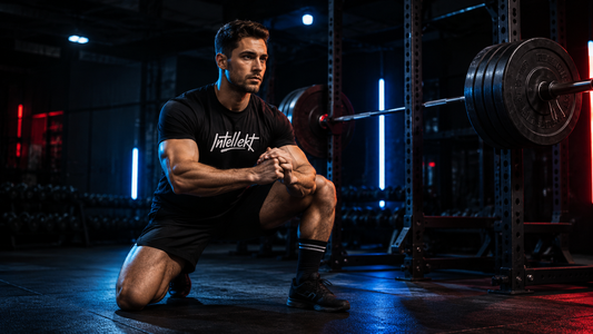 Lifter following the Intellekt Warm-Up Protocol before a strength workout