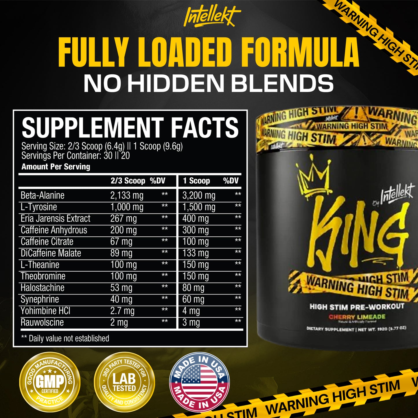 KING ULTRA HIGH-STIM PRE-WORKOUT POWDER